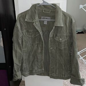 Eddie Bauer Green Corduroy Jacket